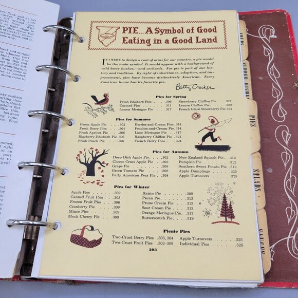 1950 Betty Crockers Picture Cook Book Ring Binder Extra Recipes Included - Picture 9 of 12